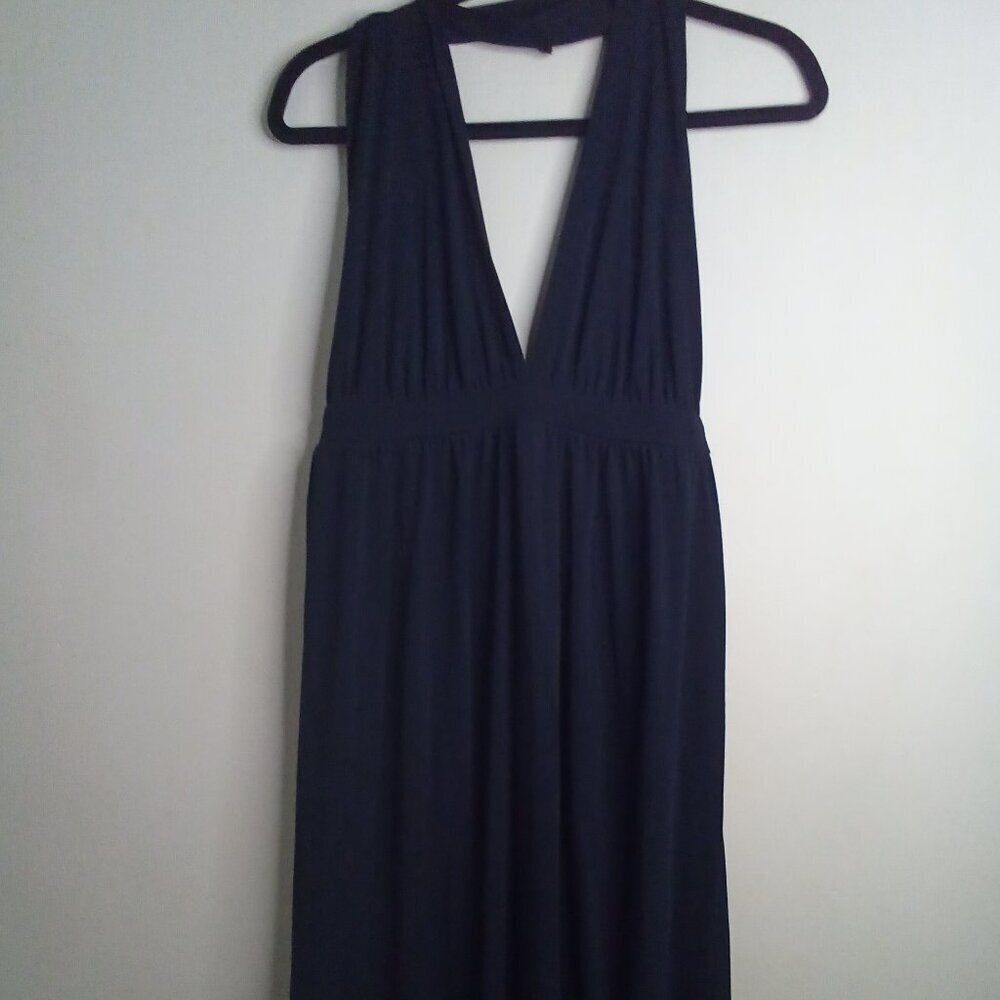 Express Halter Dress Women M Open Back Sleeveless Black